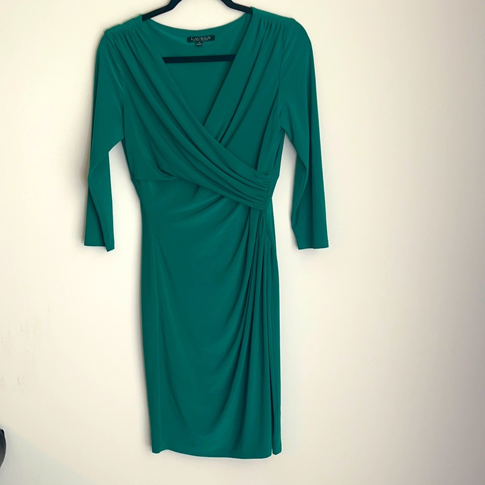 Wrap-Front Jersey Dress